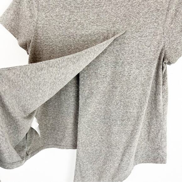 Madewell Split Knot Tee Shirt Top Crew Neck Neutral Comfy Heather Gray Small - Picture 5 of 7